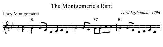 Montgomerie's Rant, The  - staff notation