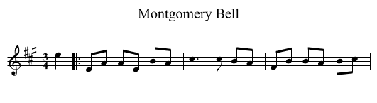 Montgomery Bell - staff notation