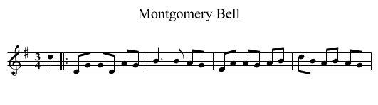 Montgomery Bell - staff notation