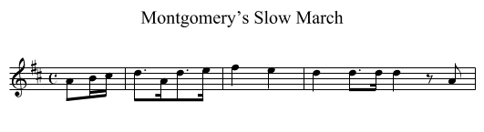 Montgomery’s Slow March - staff notation