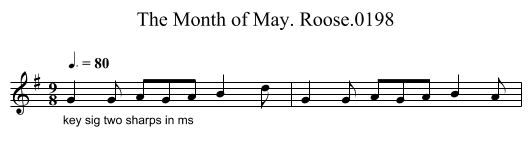 Month of May. Roose.0198, The - staff notation