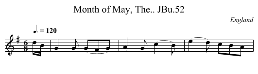 Month of May, The.. JBu.52 - staff notation
