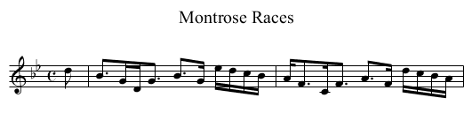 Montrose Races - staff notation