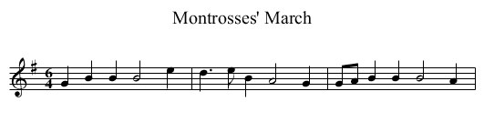Montrosses' March - staff notation