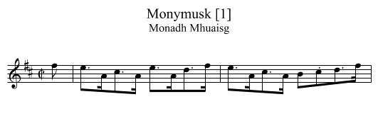 Monymusk [1] - staff notation
