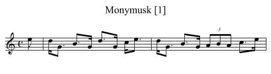 Monymusk [1] - staff notation