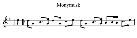 Monymusk - staff notation