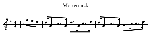 Monymusk - staff notation