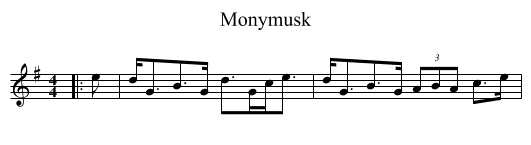 Monymusk - staff notation