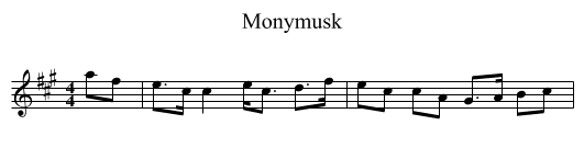 Monymusk - staff notation