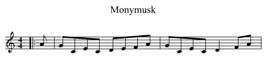 Monymusk - staff notation