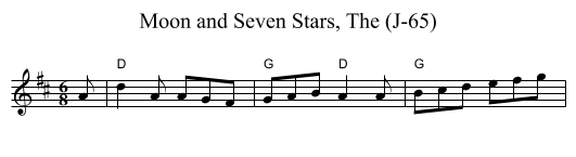 Moon and Seven Stars, The (J-65) - staff notation