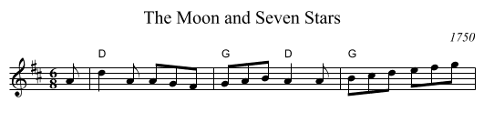 Moon and Seven Stars, The - staff notation