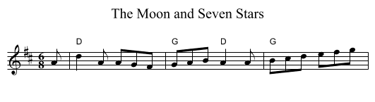 Moon and Seven Stars, The - staff notation