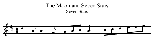 Moon and Seven Stars, The - staff notation