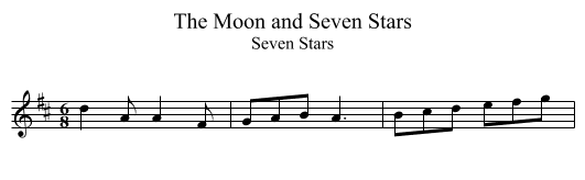 Moon and Seven Stars, The - staff notation