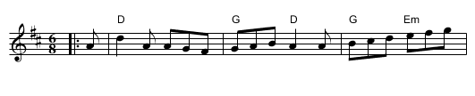 Moon and Seven Stars - staff notation