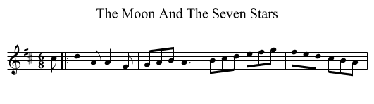 Moon And The Seven Stars, The  - staff notation