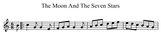 Moon And The Seven Stars, The  - staff notation
