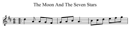 Moon And The Seven Stars, The  - staff notation