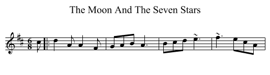 Moon And The Seven Stars, The  - staff notation