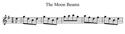 Moon Beams, The - staff notation