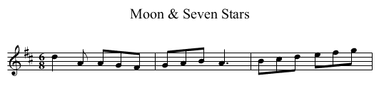 Moon & Seven Stars - staff notation