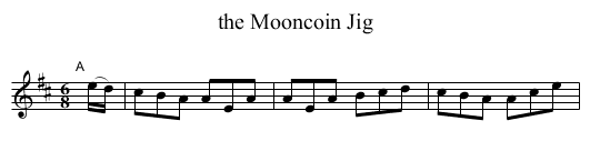 Mooncoin Jig, the  - staff notation