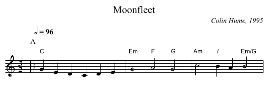 Moonfleet - staff notation