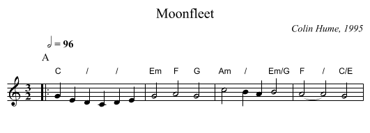 Moonfleet - staff notation