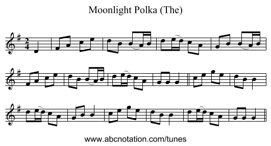 Moonlight Polka (The) - staff notation