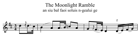 Moonlight Ramble, The  - staff notation