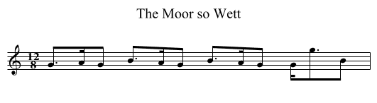 Moor so Wett, The - staff notation