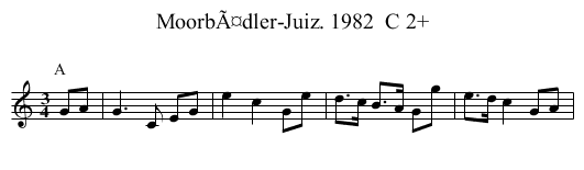 MoorbÃ¤dler-Juiz. 1982  C 2+ - staff notation
