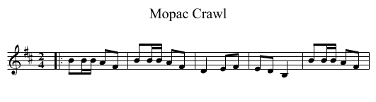 Mopac Crawl - staff notation