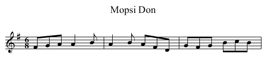Mopsi Don - staff notation