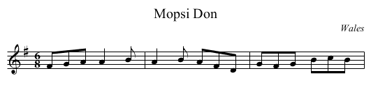 Mopsi Don - staff notation