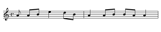 Mor nighean a ghiobarlain - staff notation