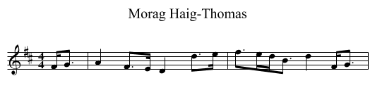 Morag Haig-Thomas - staff notation