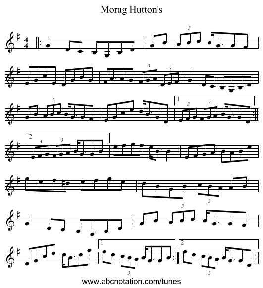 Morag Hutton's - staff notation