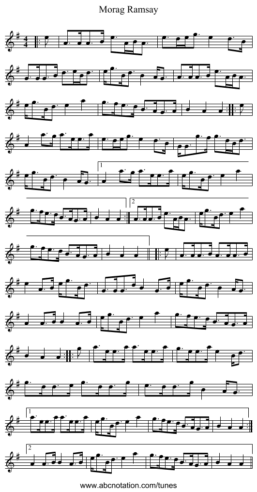 Morag Ramsay - staff notation