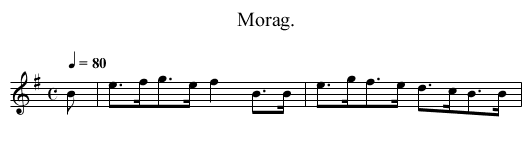Morag. - staff notation