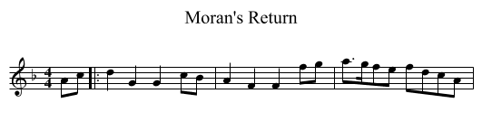 Moran's Return - staff notation