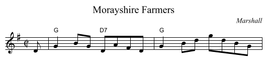 Morayshire Farmers - staff notation