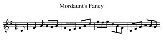 Mordaunt's Fancy - staff notation