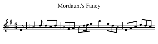 Mordaunt's Fancy - staff notation