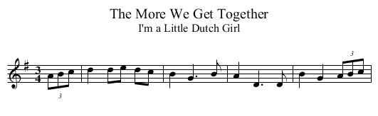 More We Get Together, The - staff notation