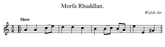 Morfa Rhuddlan. - staff notation