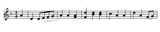 Morfa'r frenhines - staff notation