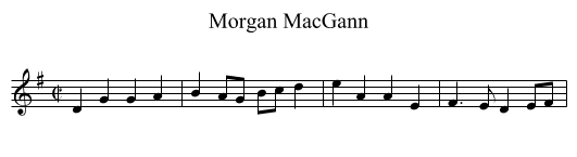 Morgan MacGann - staff notation